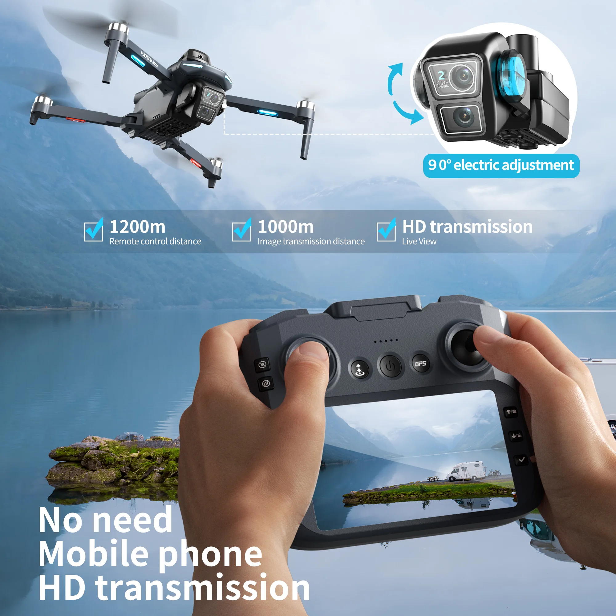 Orijinal XT606 Drone Profesyon - Drone Gps Mount incelemesi ve fiyatı
