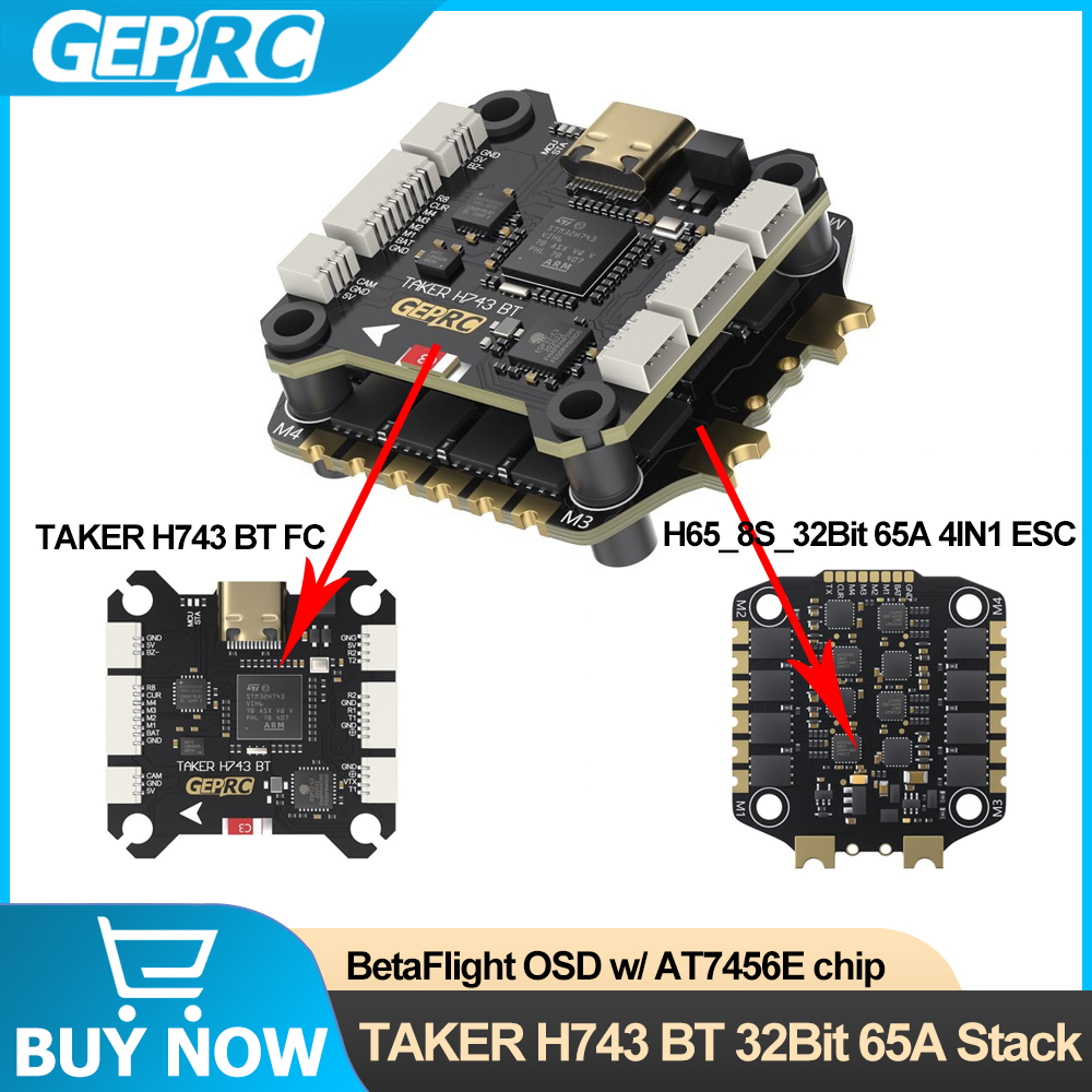 GEPRC TAKER H743 BT 32Bit 65A  - Drone Esc incelemesi ve fiyatı